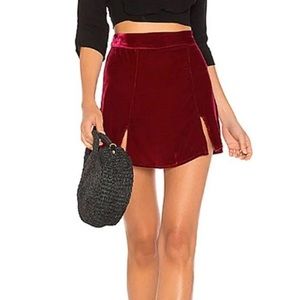 For Love & Lemons velvet skirt